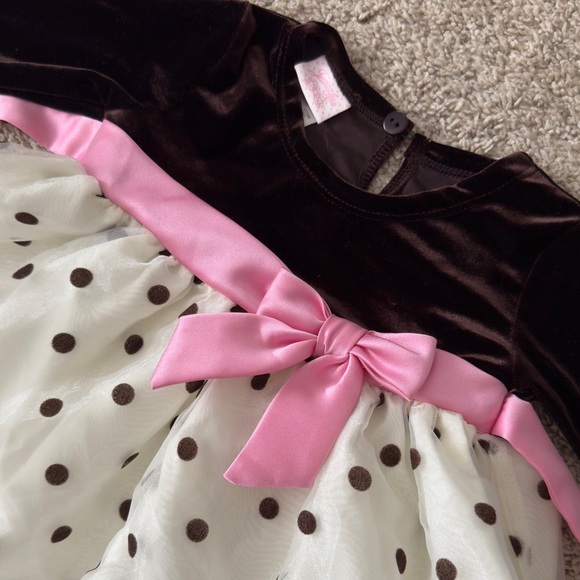 Jessica Ann long sleeve polka dot baby Girl's Dress Size 6-9 months - Picture 9 of 12